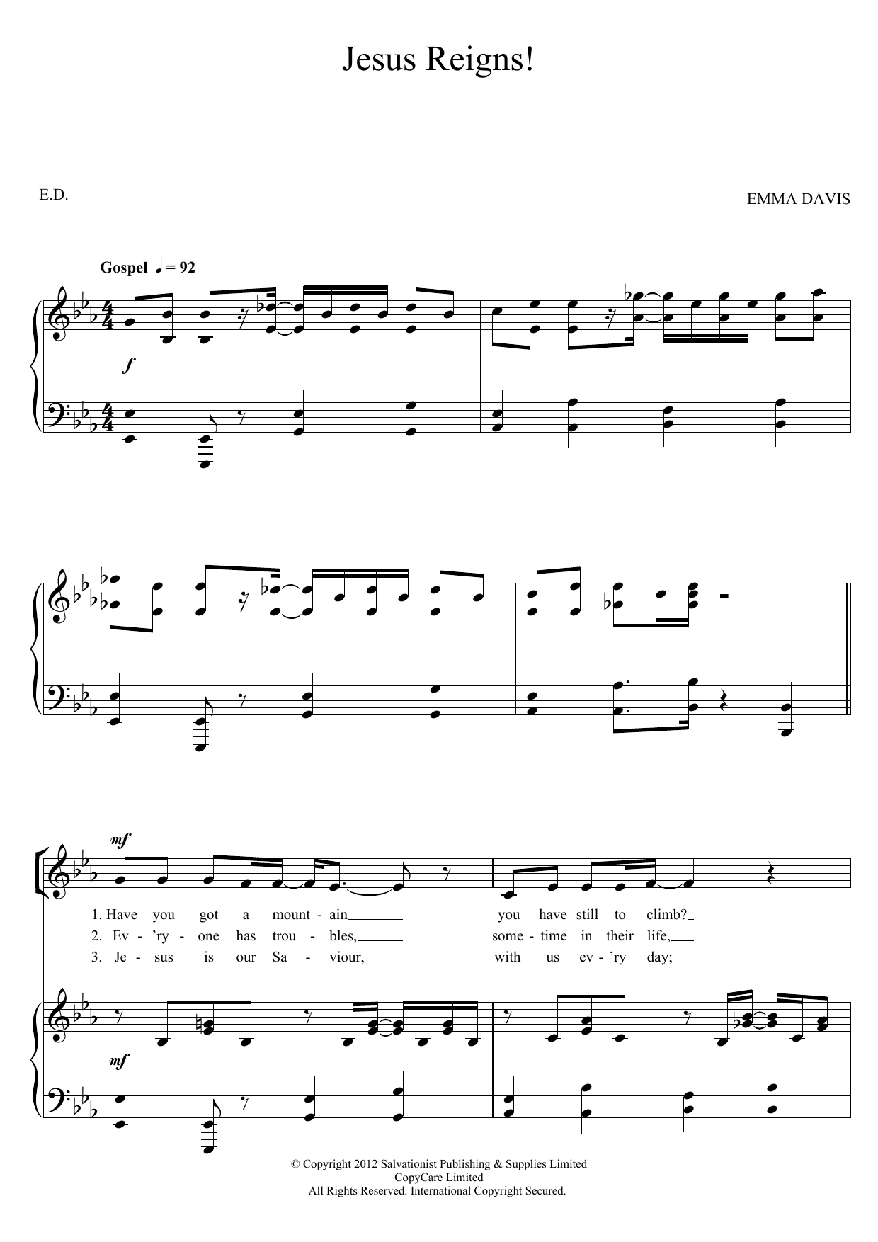Download The Salvation Army Jesus Reigns! Sheet Music