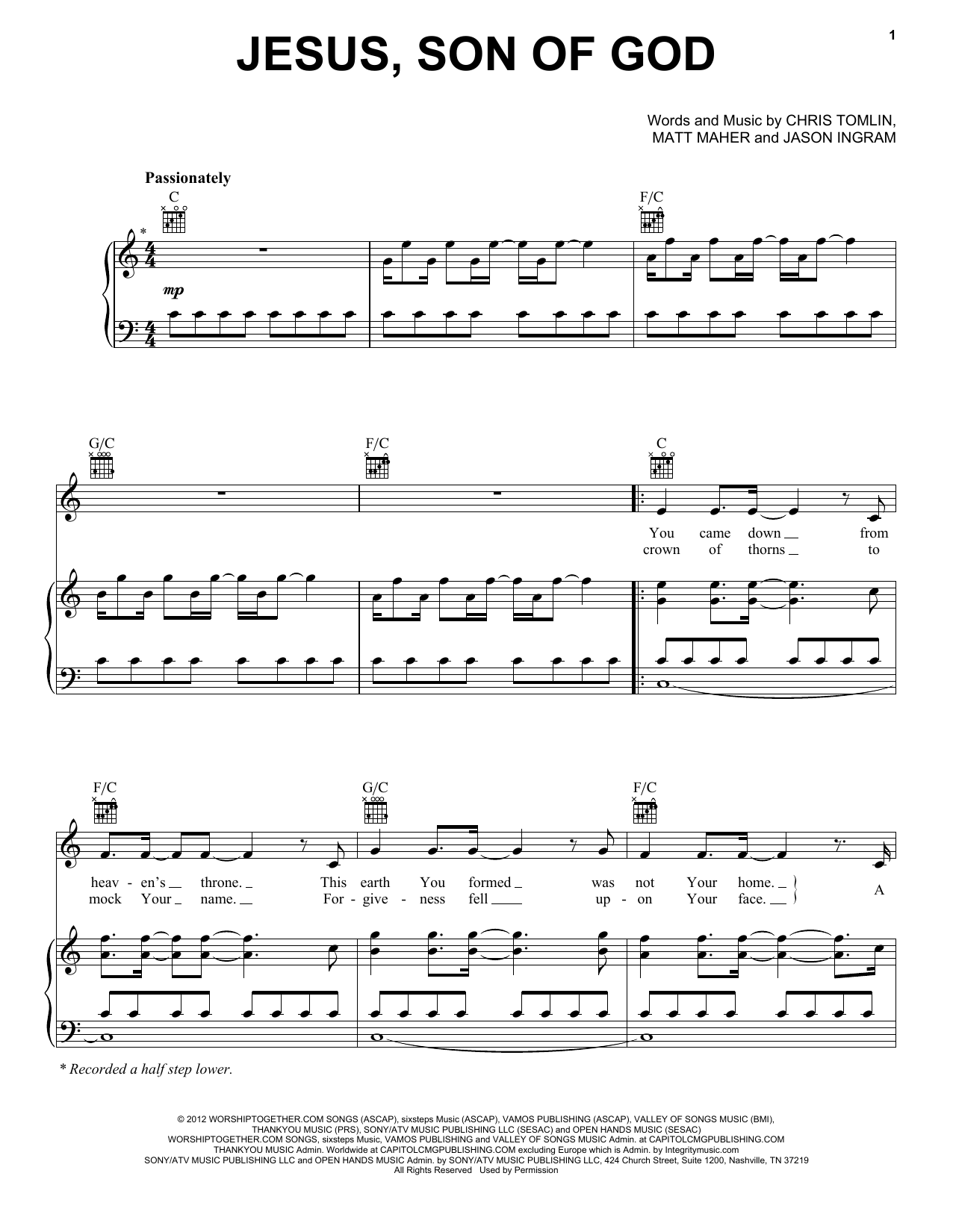 Download Passion Jesus, Son Of God Sheet Music