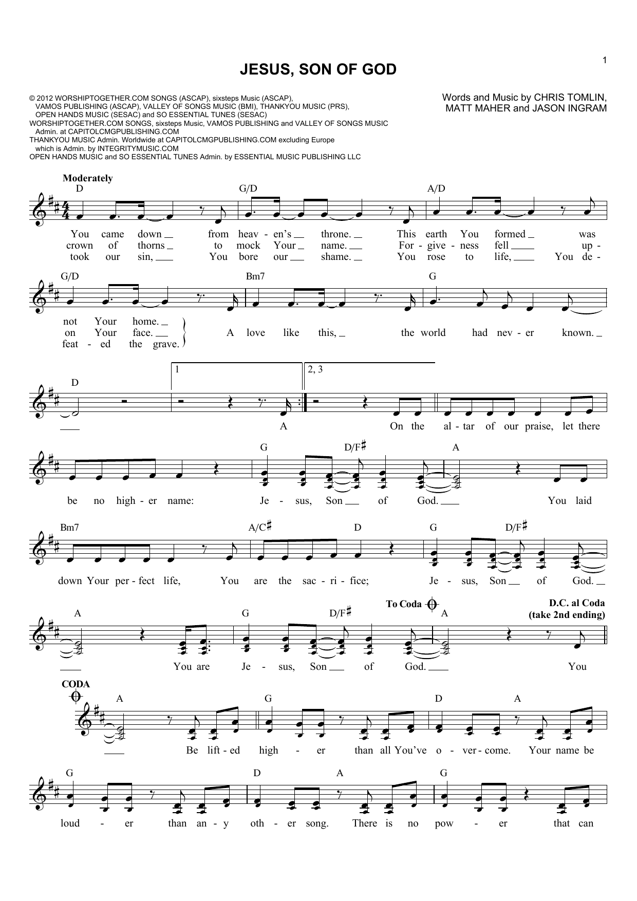 Download Passion Jesus, Son Of God Sheet Music