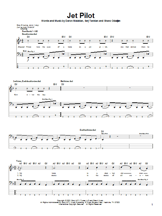 Download System Of A Down Jet Pilot Sheet Music