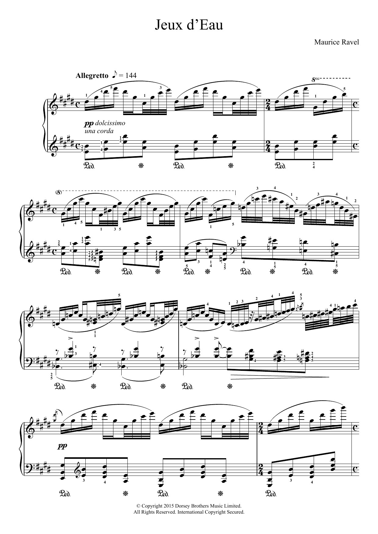 Download Maurice Ravel Jeux D'eau Sheet Music