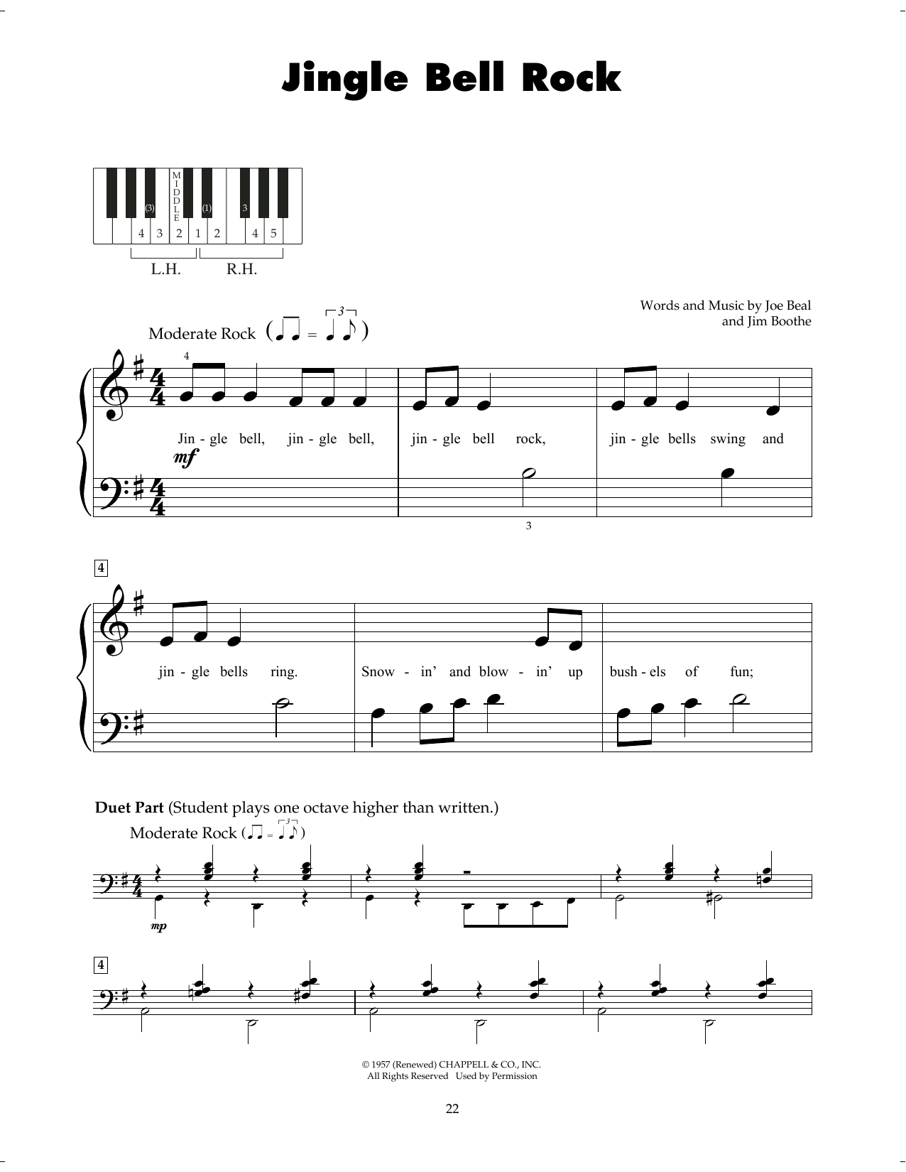 Bobby Helms Jingle Bell Rock sheet music notes printable PDF score