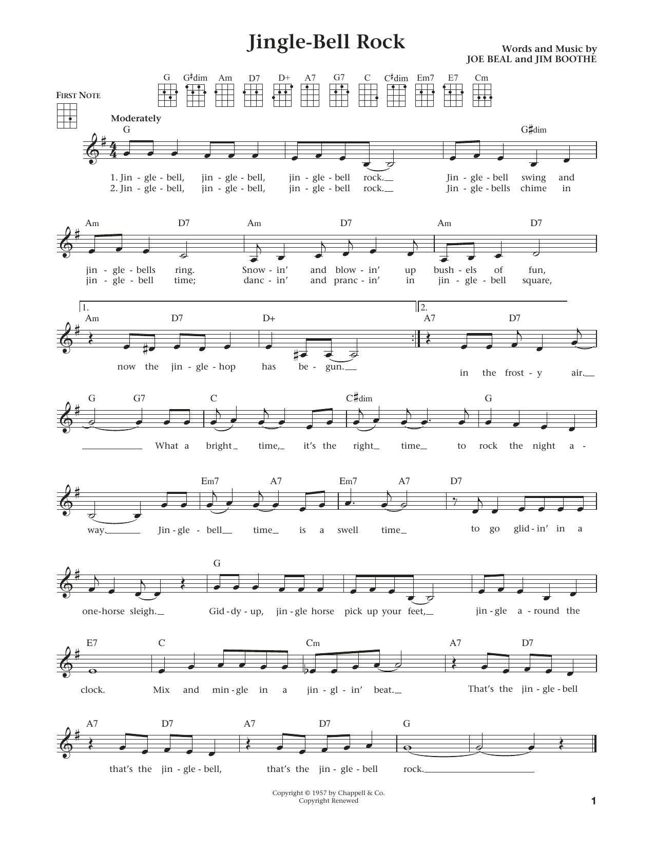 Download Jim Boothe Jingle Bell Rock (from The Daily Ukulel Sheet Music