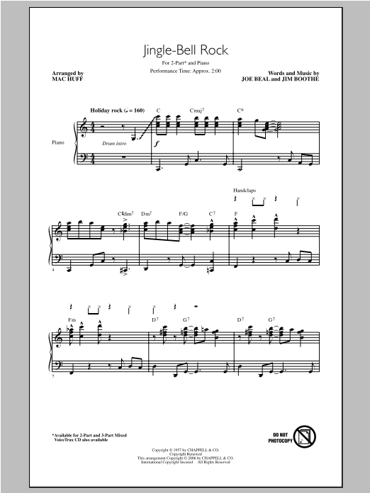 Download Bobby Helms Jingle Bell Rock (arr. Mac Huff) Sheet Music
