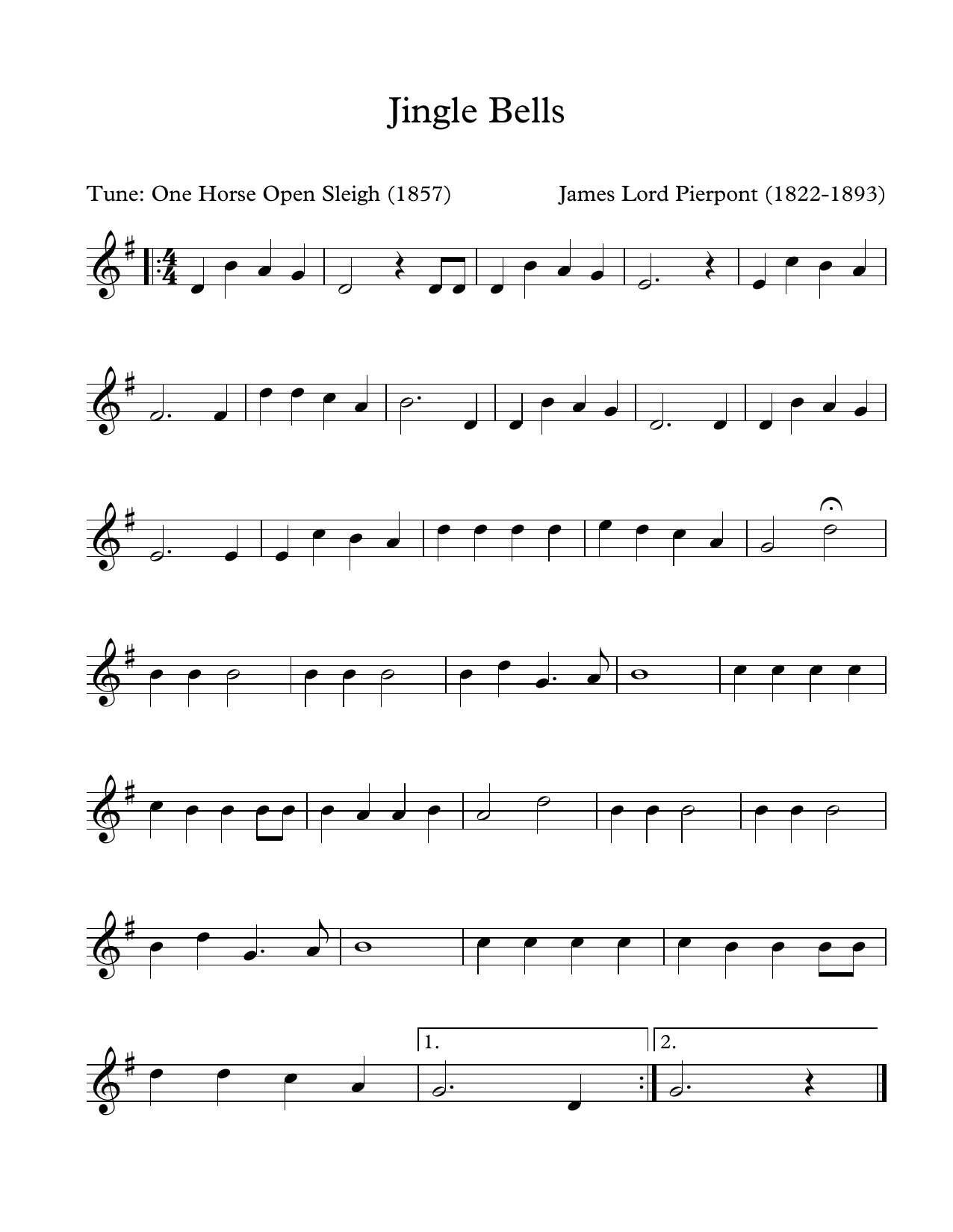 Download James Lord Pierpont Jingle Bells (arr. Patrick Roulet) Sheet Music