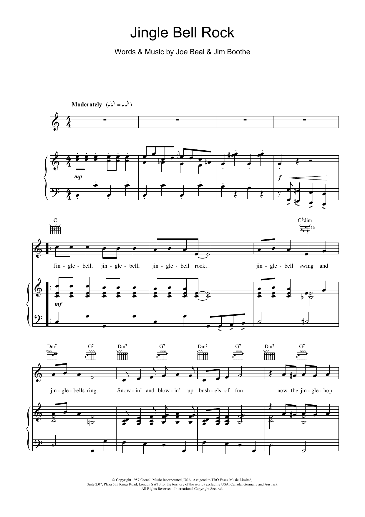Max Bygraves Jingle Bell Rock sheet music notes printable PDF score