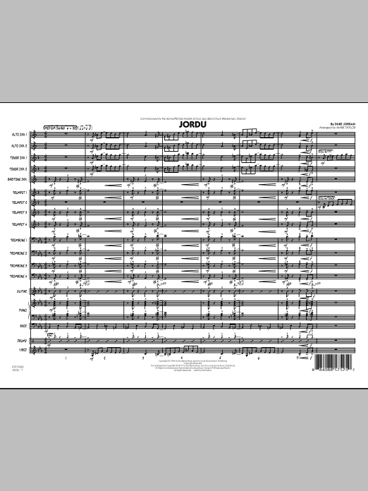 Download Mark Taylor Jordu - Full Score Sheet Music