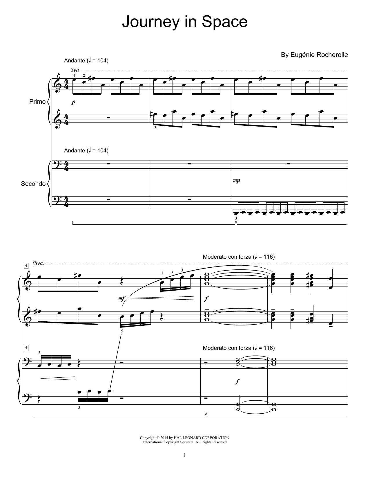 Download Eugénie Rocherolle Journey In Space Sheet Music