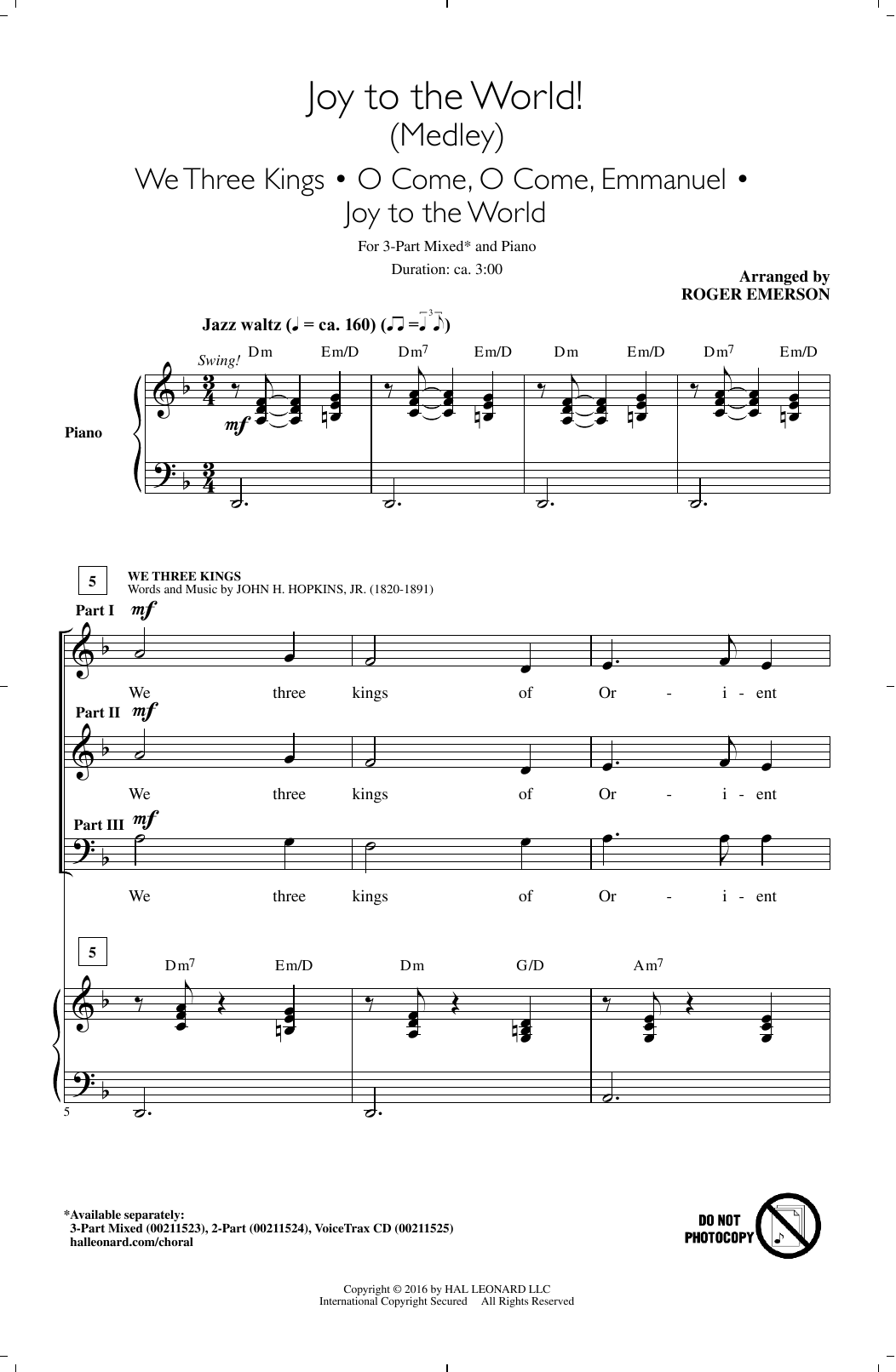 Download Roger Emerson Joy To The World! (Medley) Sheet Music
