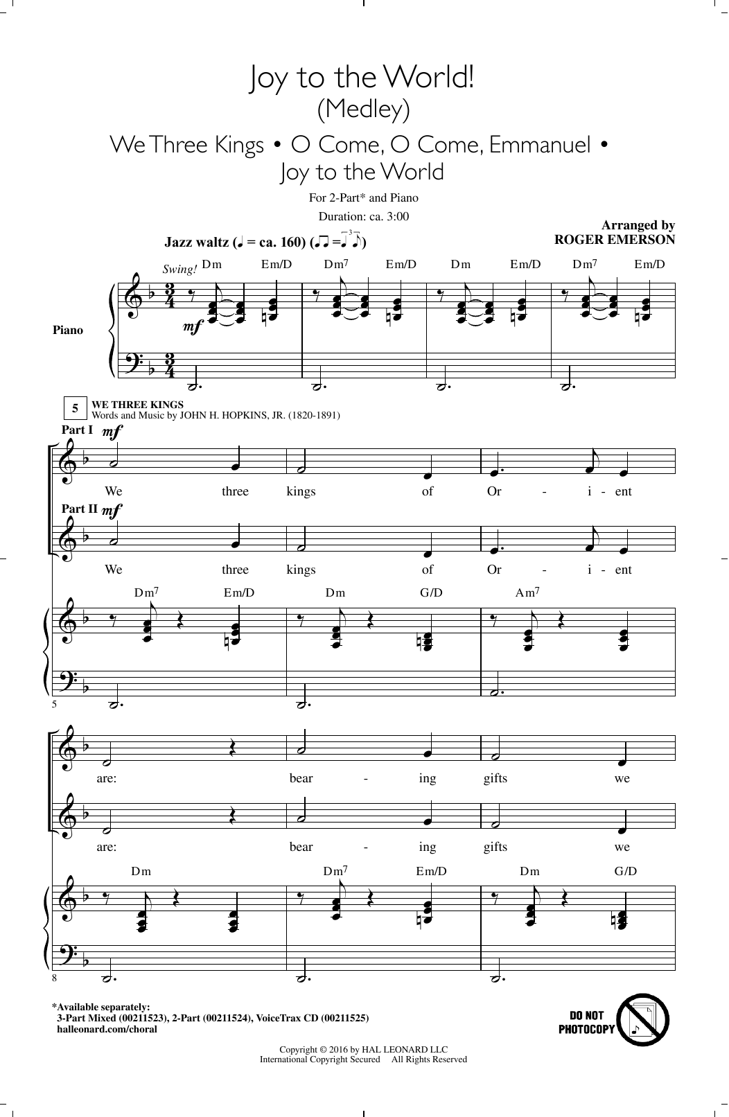 Download Roger Emerson Joy To The World! (Medley) Sheet Music