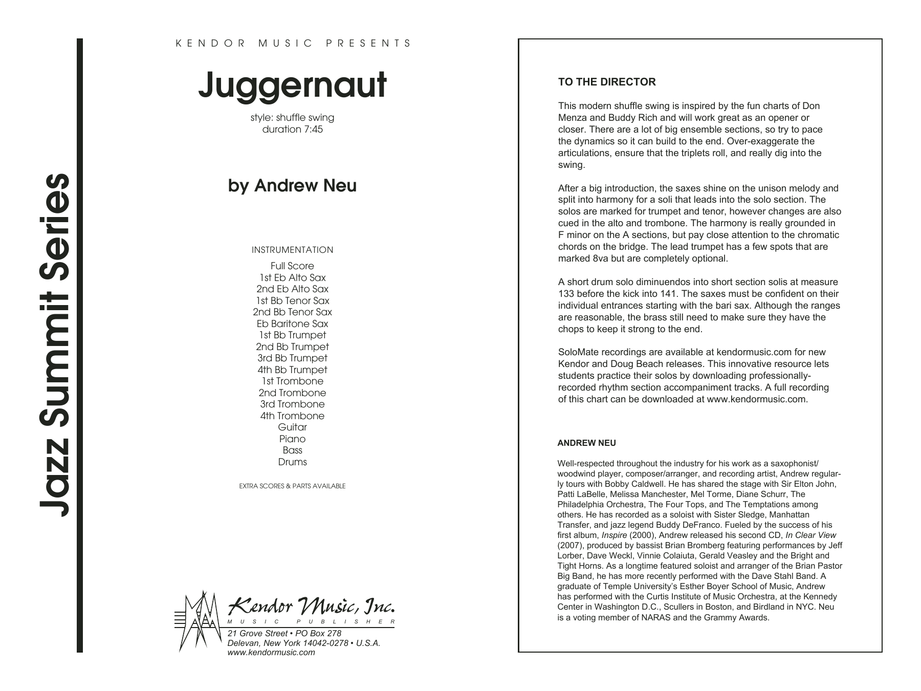 Download Andrew Neu Juggernaut - Full Score Sheet Music
