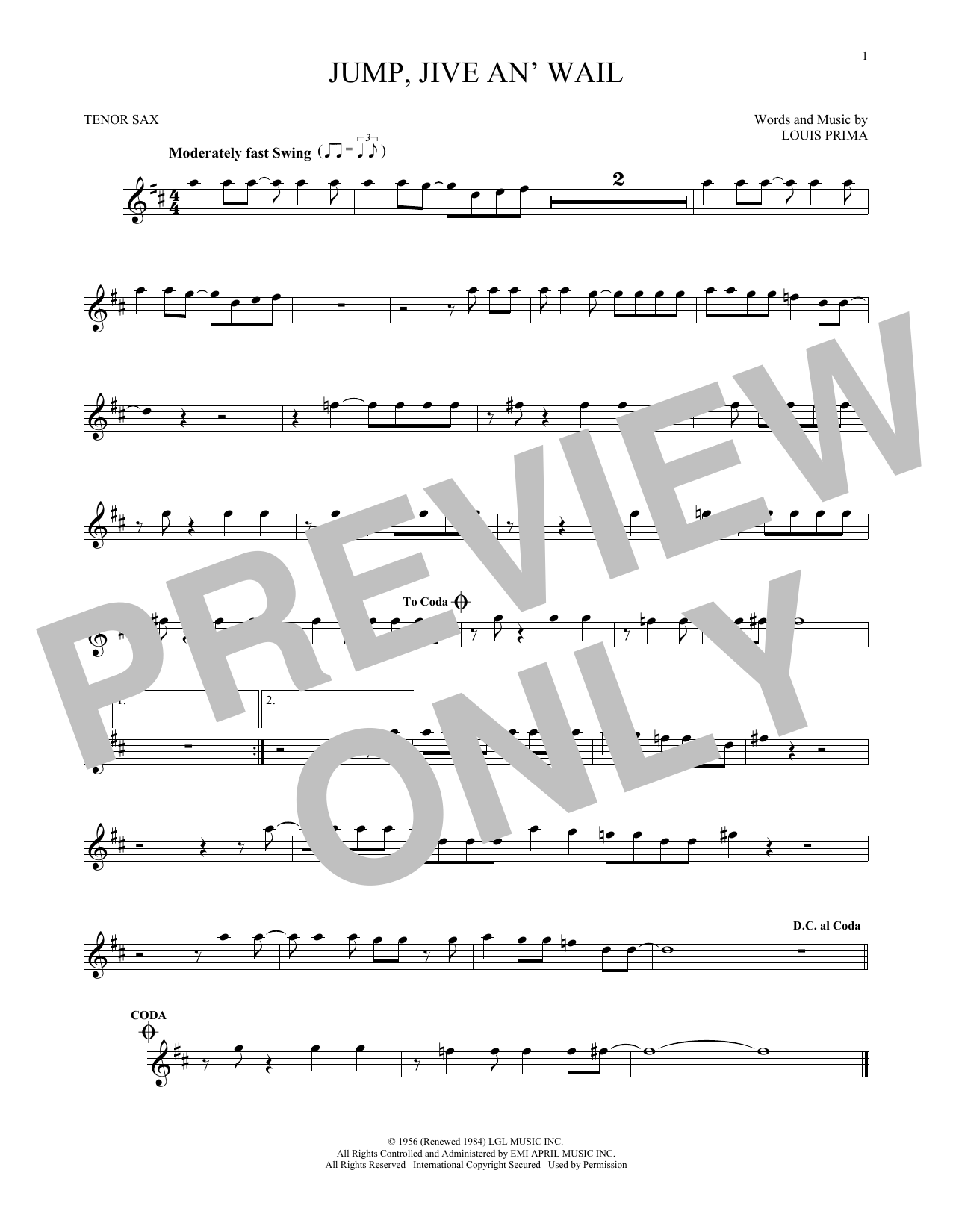 Download The Brian Setzer Orchestra Jump, Jive An' Wail Sheet Music