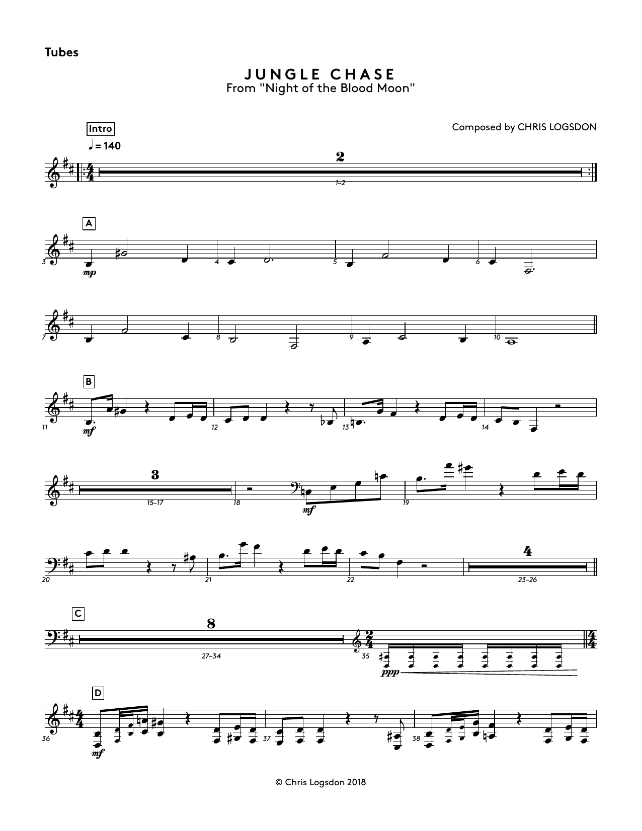 Download Chris Logsdon Jungle Chase (from Night of the Blood M Sheet Music