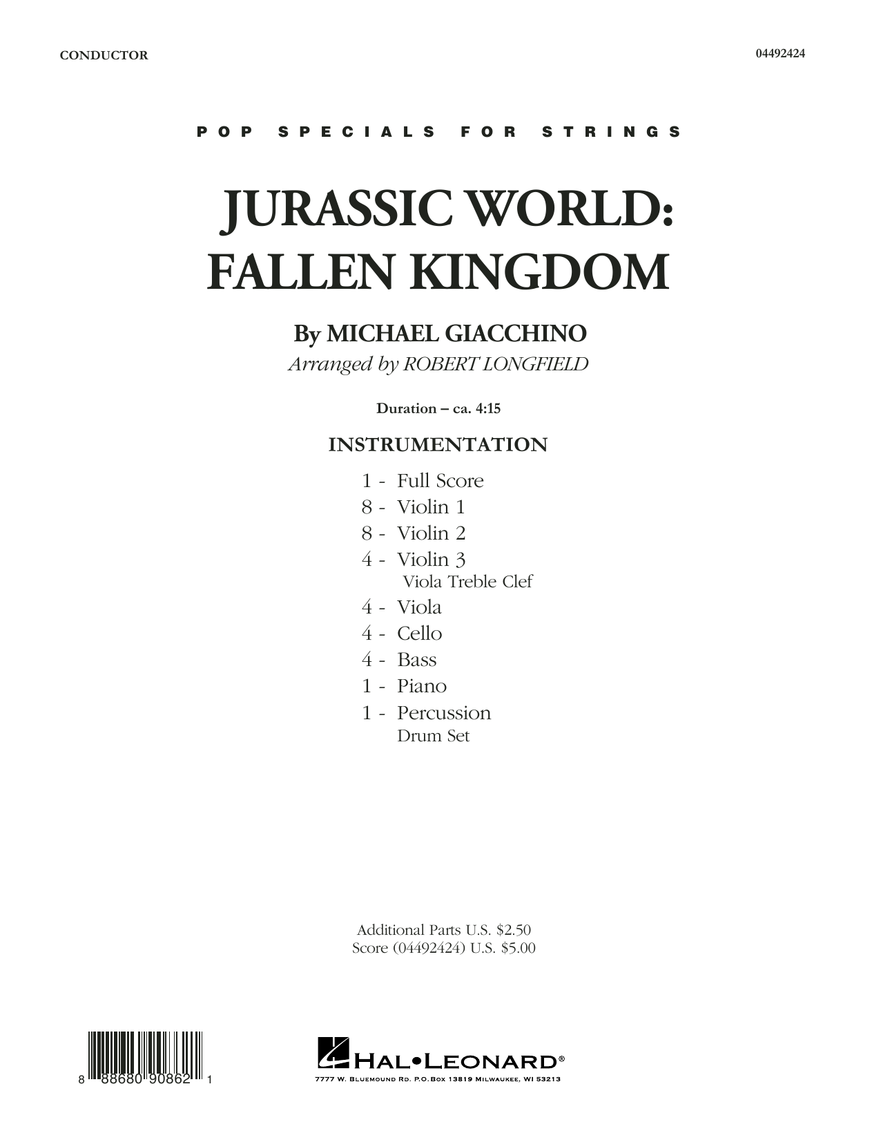 Download Michael Giacchino Jurassic World: Fallen Kingdom (arr. Ro Sheet Music