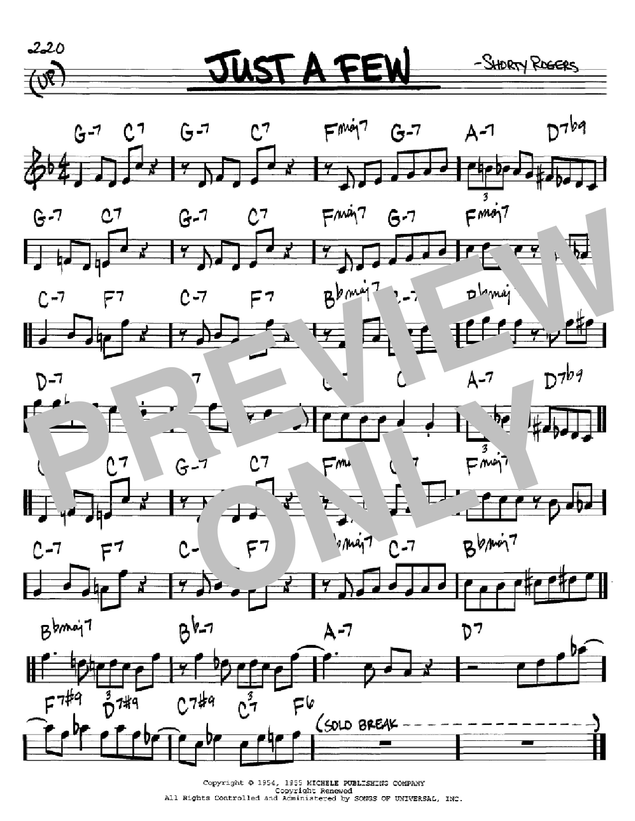 Download Shorty Rogers Just A Few Sheet Music