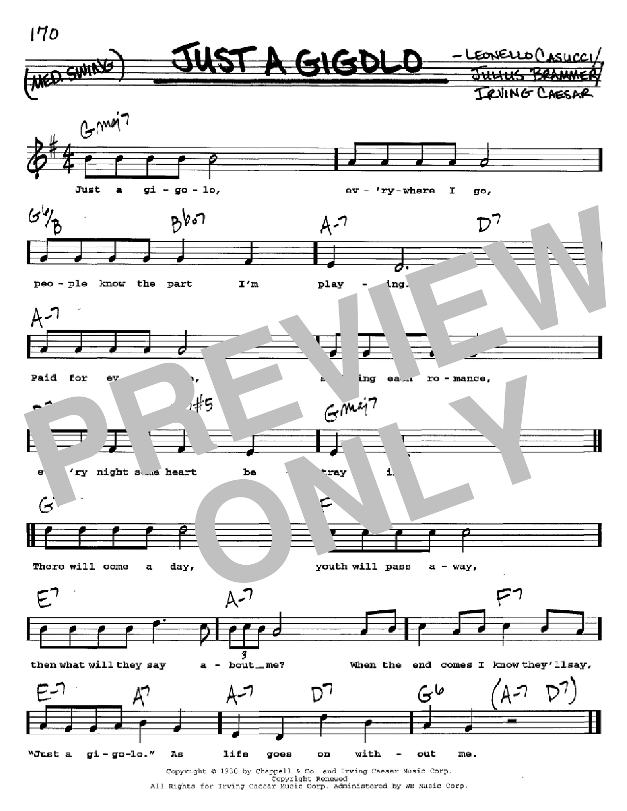 Download Louis Armstrong Just A Gigolo Sheet Music