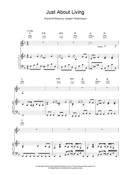 Download Toploader Just About Living Sheet Music