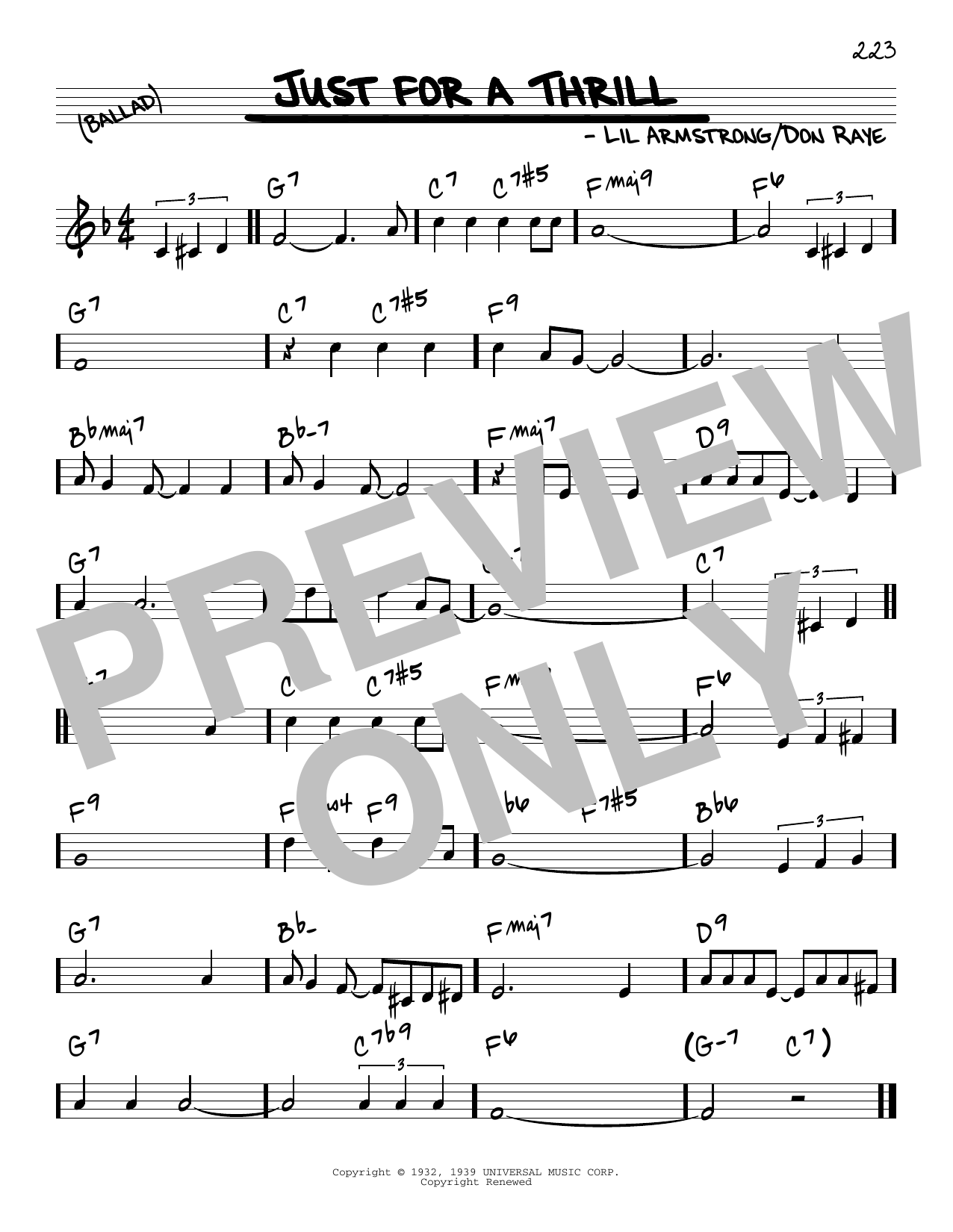 Download Don Raye Just For A Thrill Sheet Music