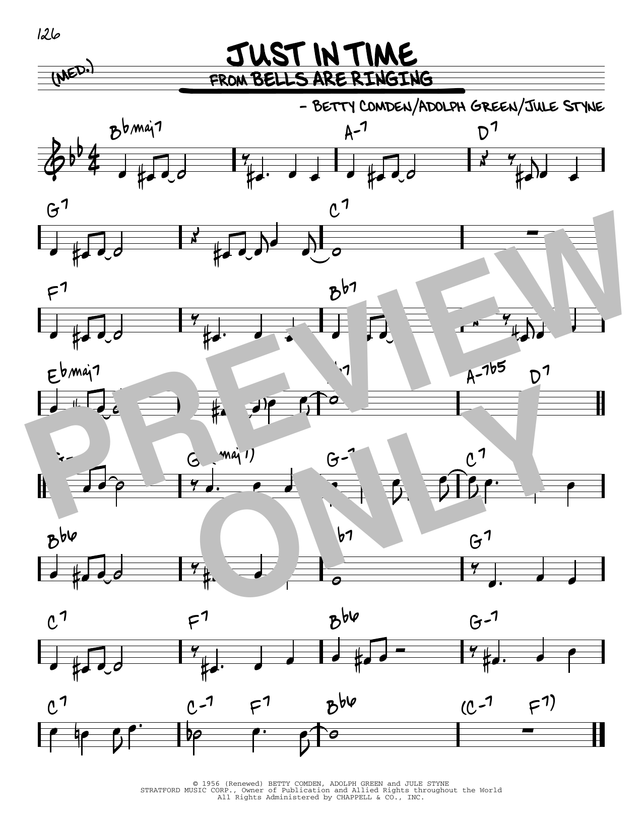 Download Adolph Green Just In Time Sheet Music