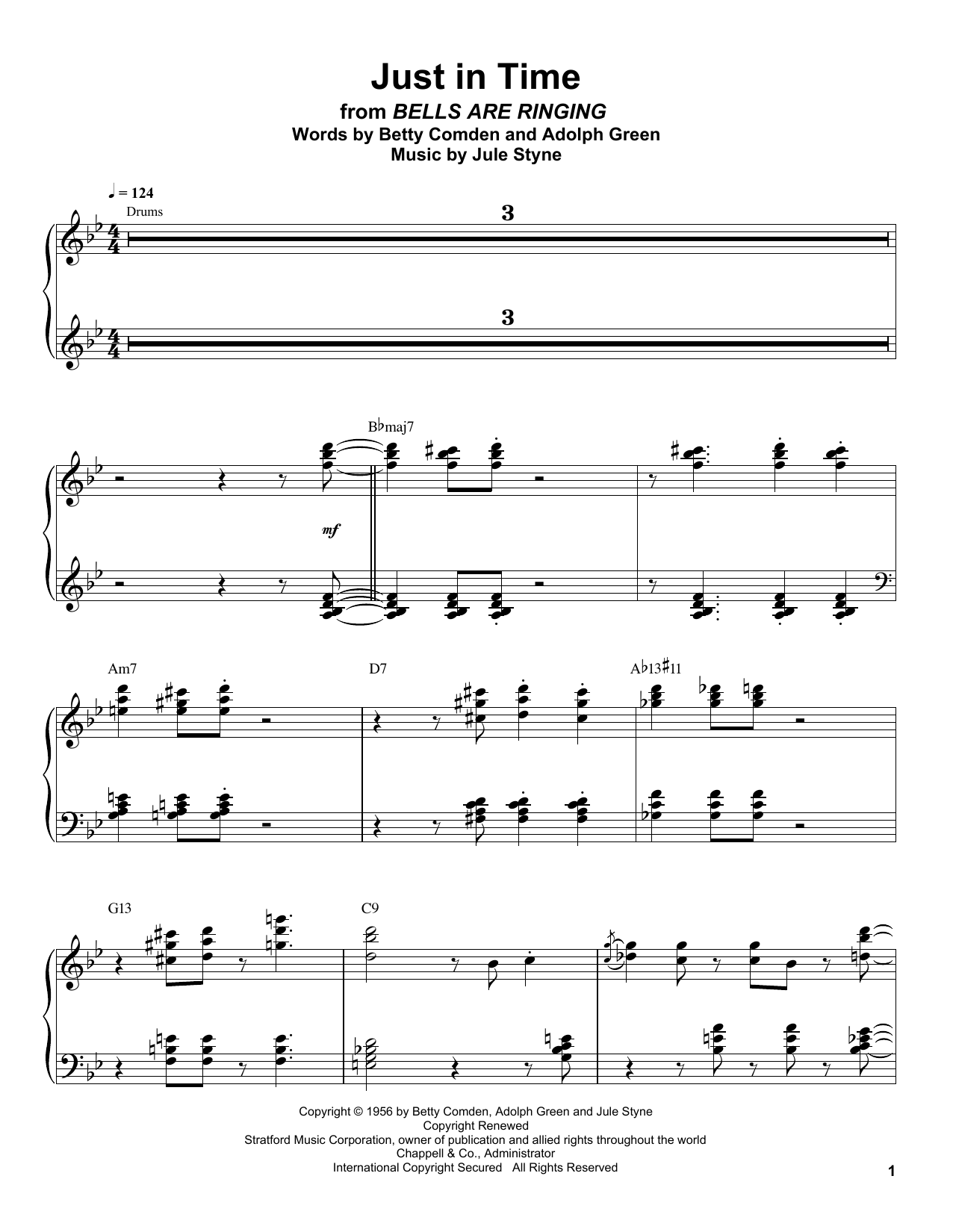 Download Oscar Peterson Just In Time Sheet Music