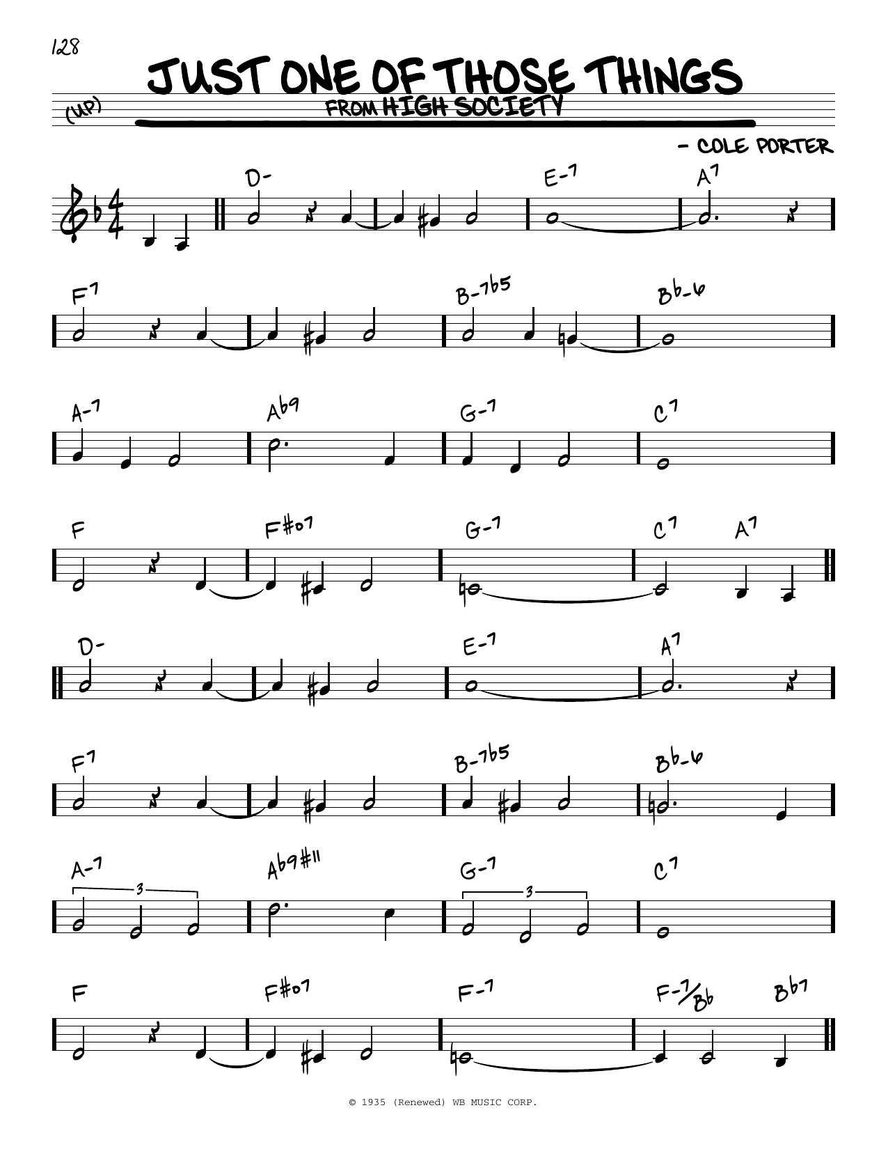 Download Cole Porter Just One Of Those Things Sheet Music
