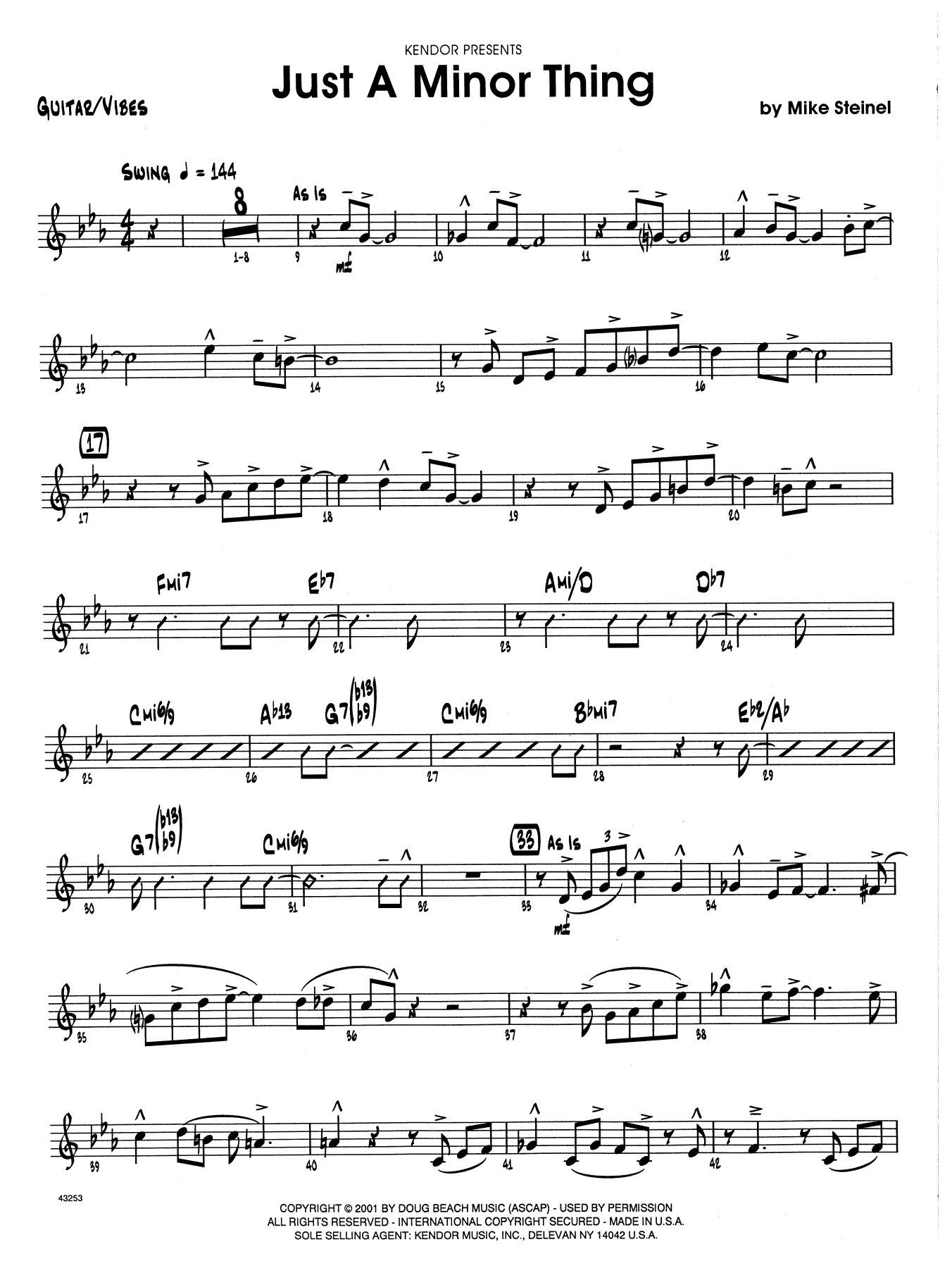 Download Mike Steinel Just A Minor Thing - Guitar Sheet Music