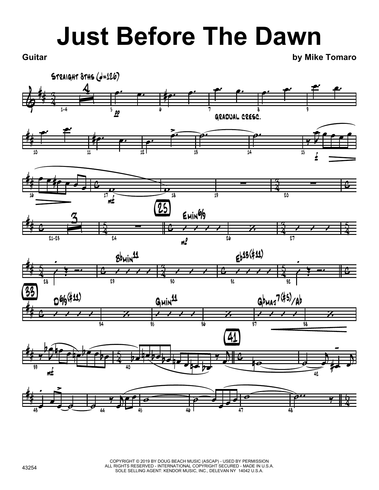 Download Mike Tomaro Just Before The Dawn - 3rd Trombone Sheet Music
