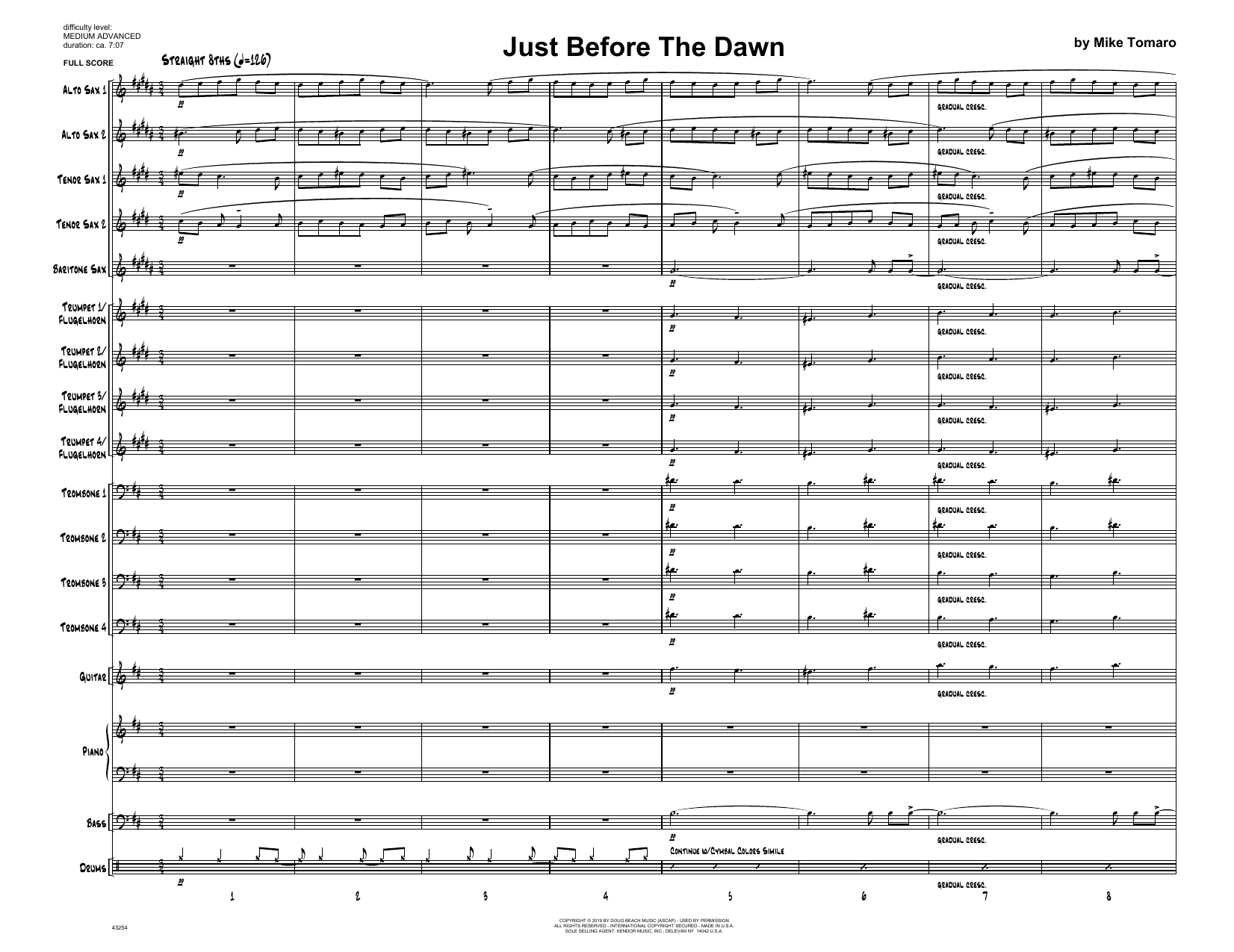 Download Mike Tomaro Just Before The Dawn - Full Score Sheet Music