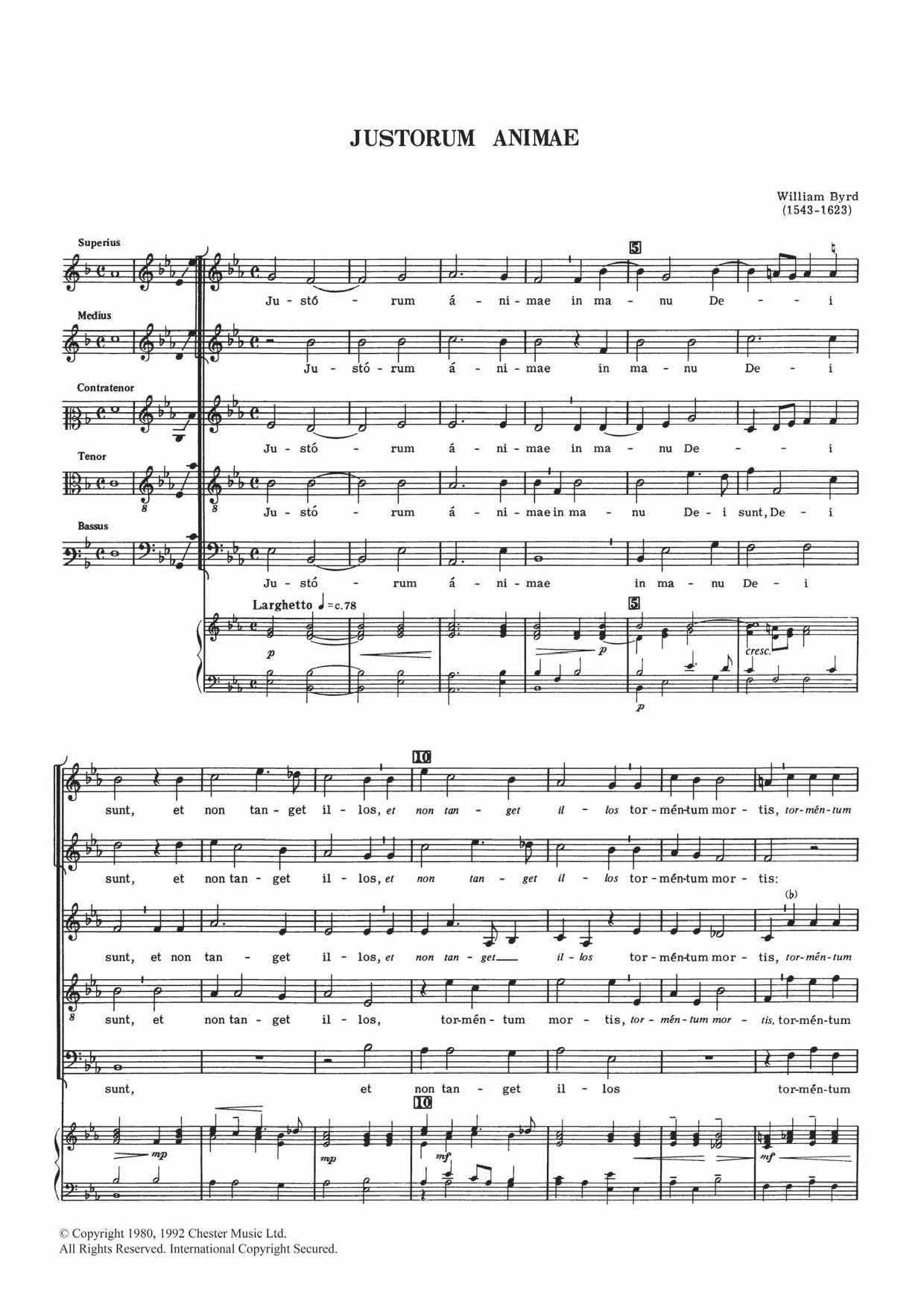 Download William Byrd Justorum Animae Sheet Music