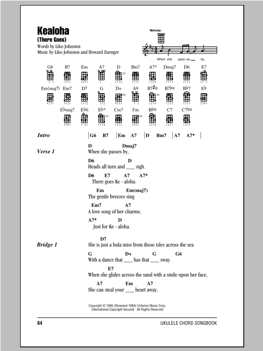 Download Howard Zuenger Kealoha (There Goes) Sheet Music