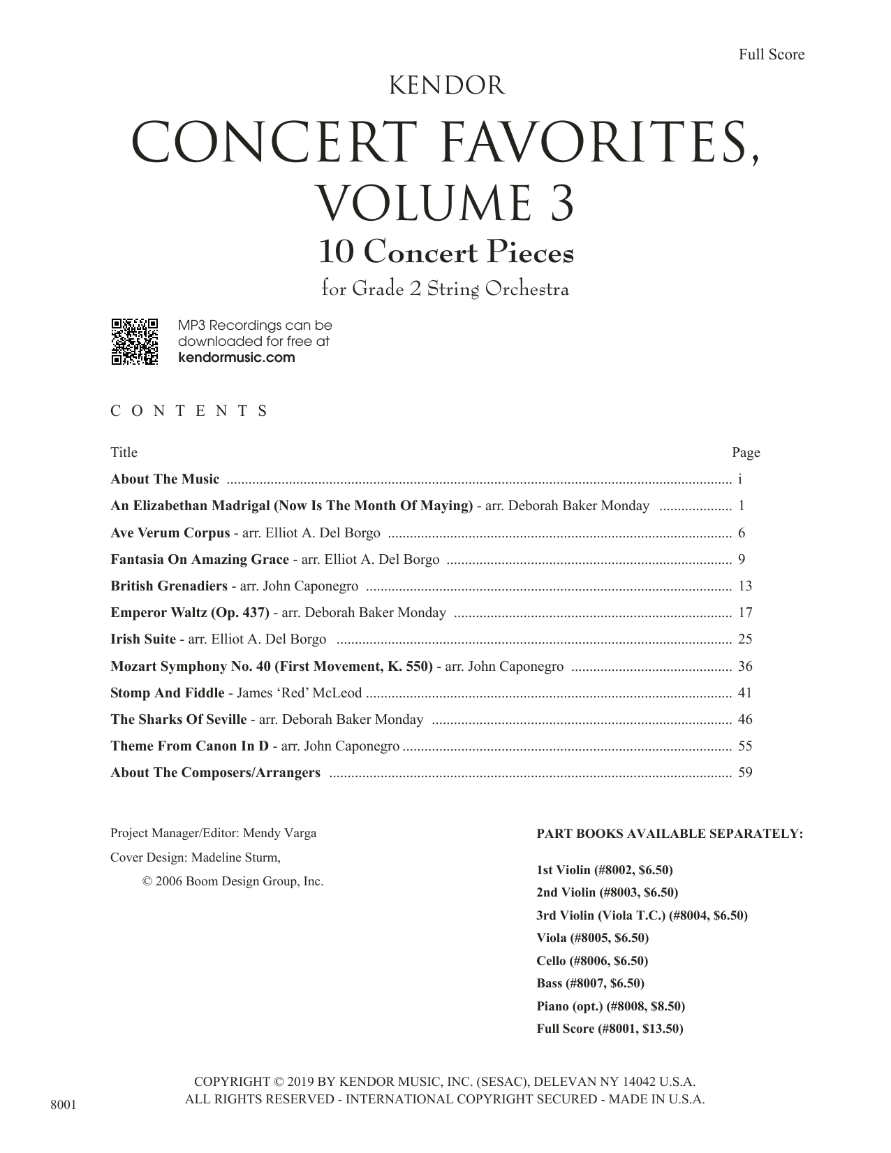 Download Various Kendor Concert Favorites, Volume 3 - Fu Sheet Music
