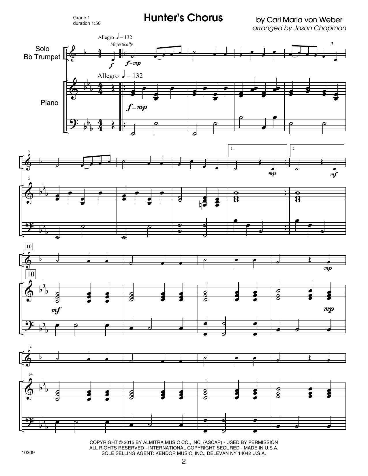 Download Chapman Kendor Debut Solos - Bb Trumpet - Piano Sheet Music