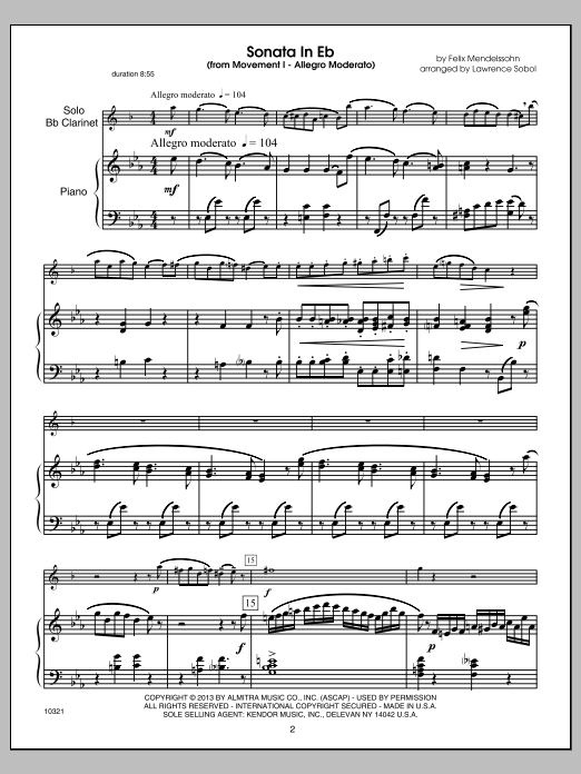 Download Sobol Kendor Master Repertoire - Clarinet - P Sheet Music