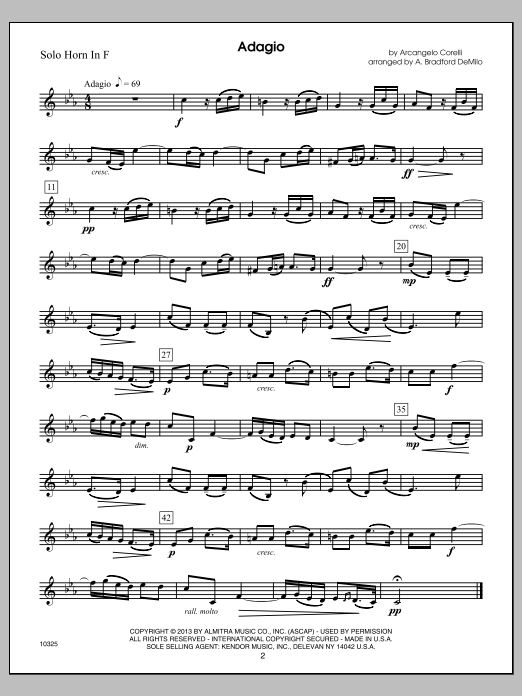 Download Brad DeMilo Kendor Master Repertoire - Horn in F - Sheet Music