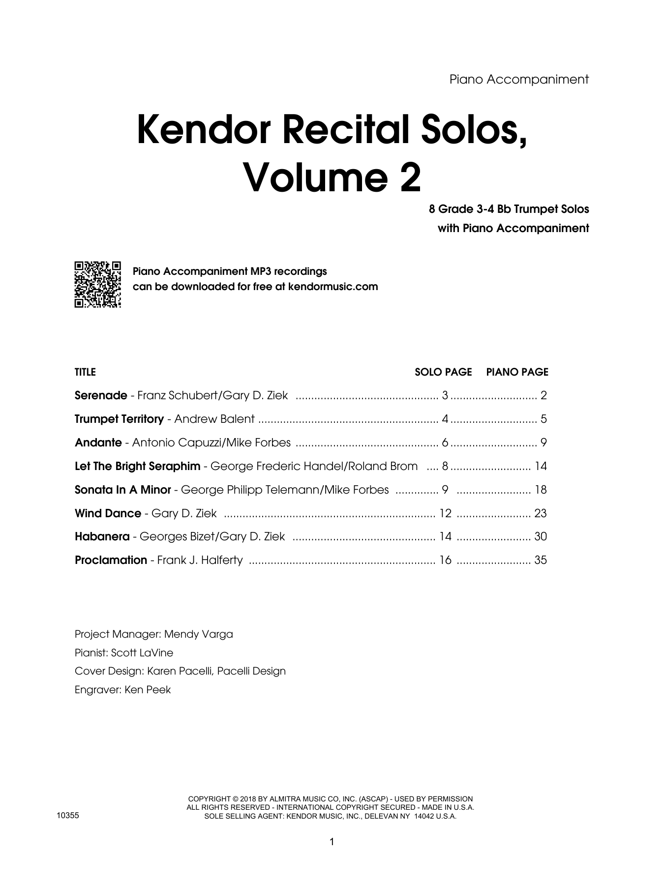 Download Various Kendor Recital Solos, Volume 2 - Bb Tru Sheet Music