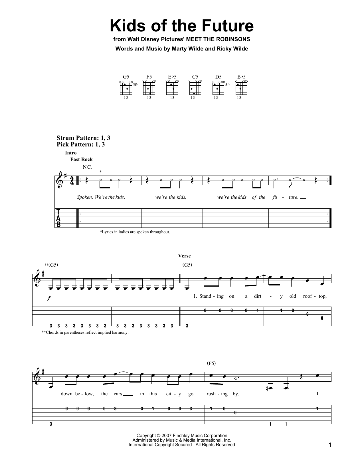 Download Jonas Brothers Kids Of The Future Sheet Music