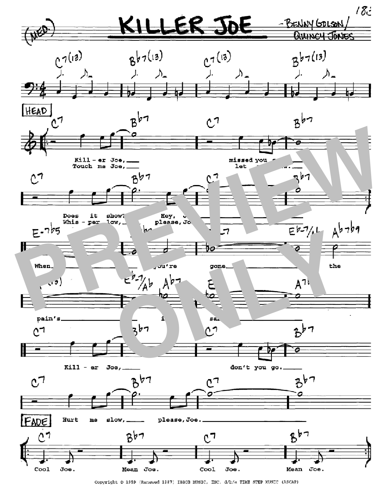 Download Benny Golson Killer Joe Sheet Music