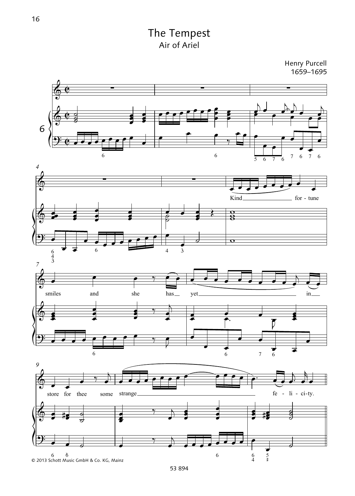 Download Henry Purcell Kind fortune smiles Sheet Music