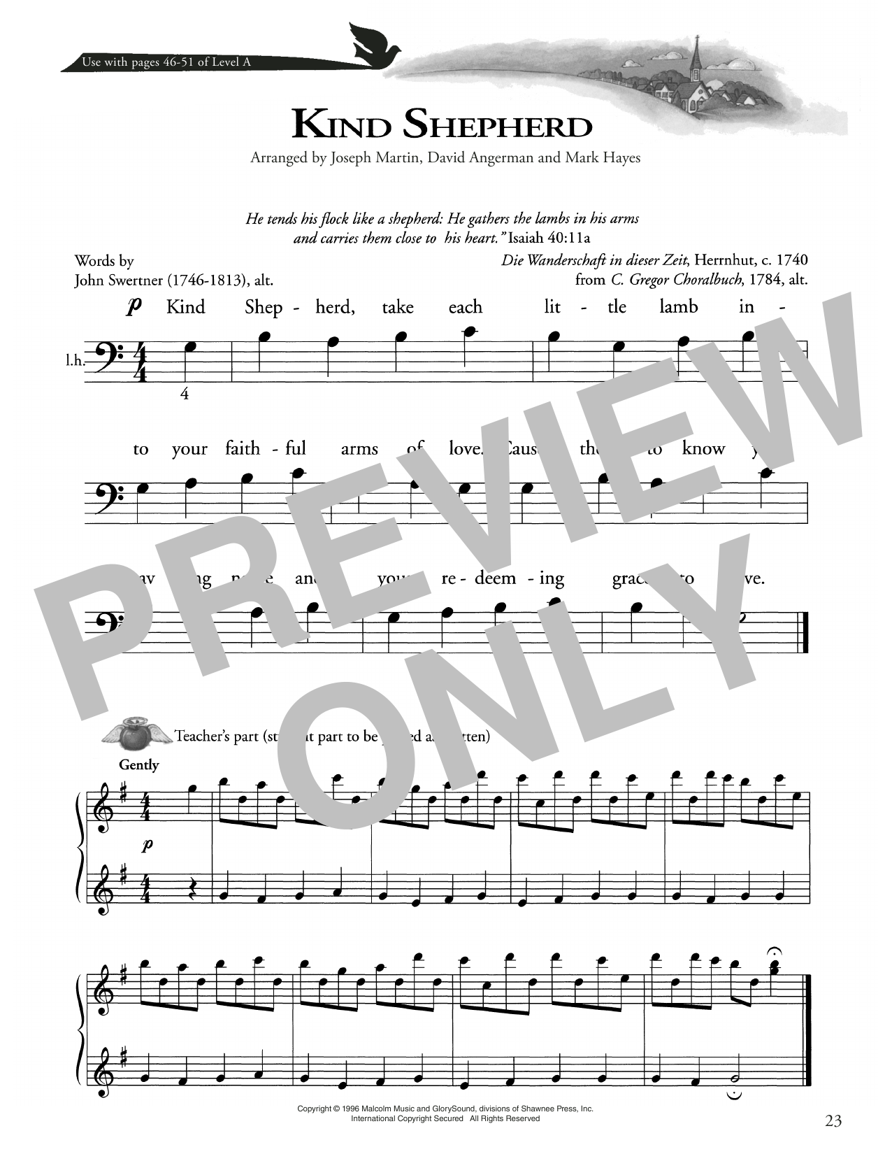 Download John Swertner Kind Shepherd Sheet Music
