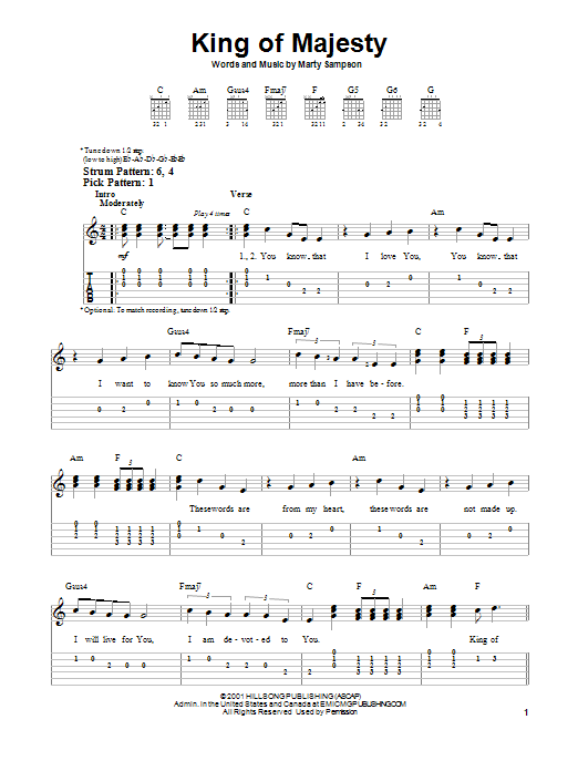 Download Hillsong United King Of Majesty Sheet Music