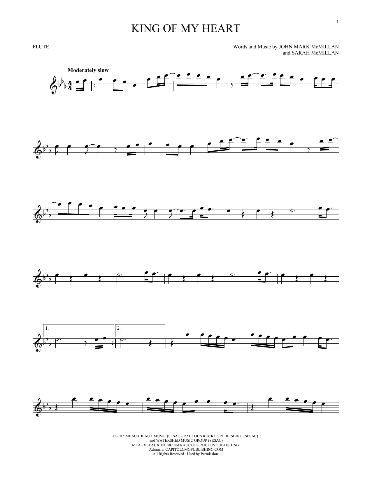 Bethel Music King Of My Heart sheet music notes printable PDF score