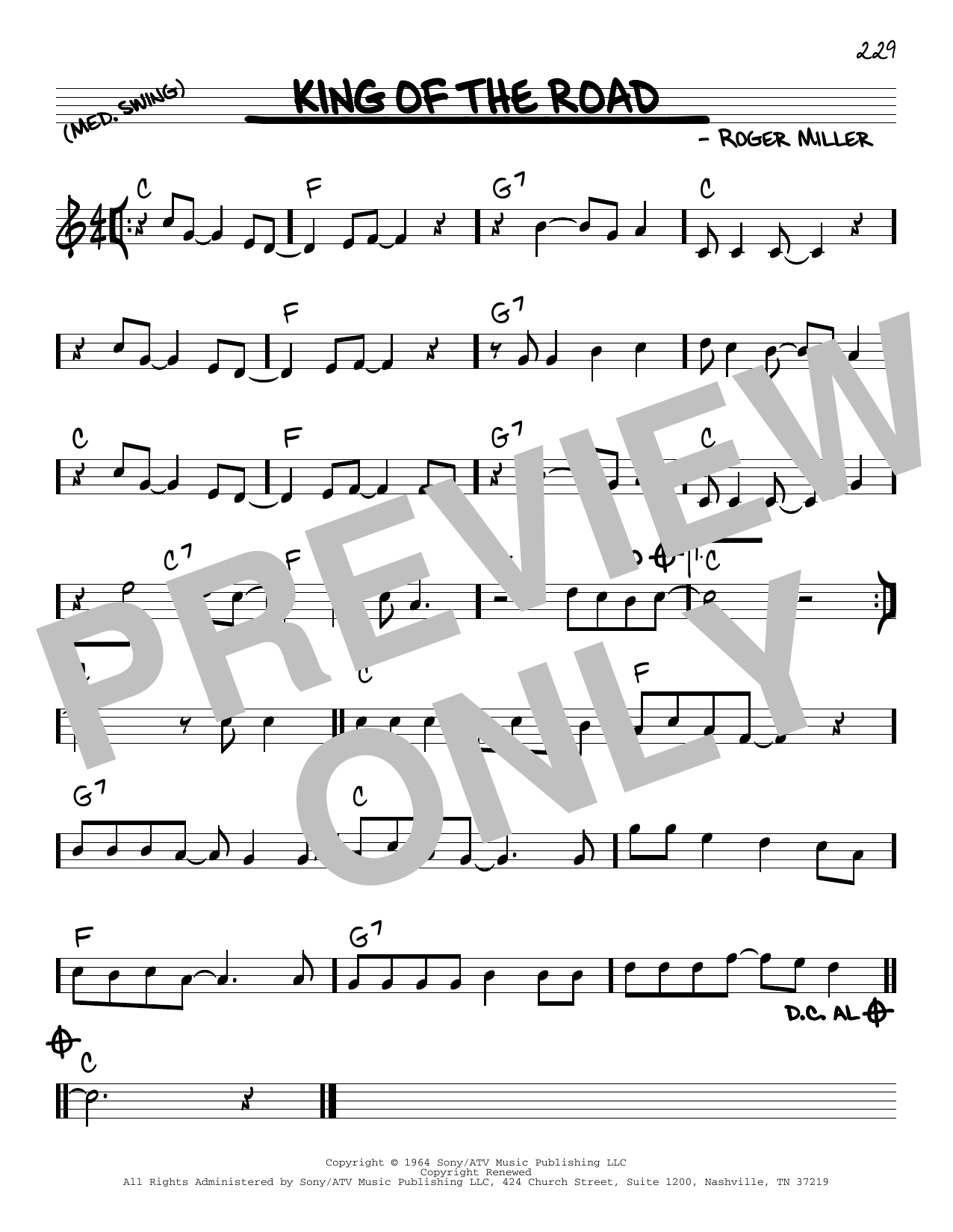 Download Randy Travis King Of The Road Sheet Music
