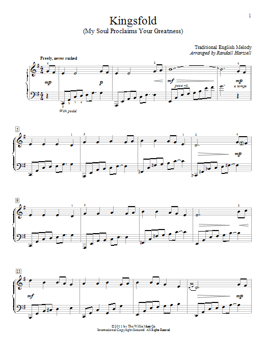 Download Traditional English Kingsfold (My Soul Proclaims Your Great Sheet Music
