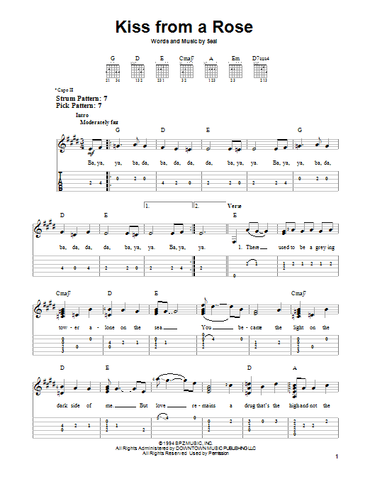 Download Seal Kiss From A Rose Sheet Music