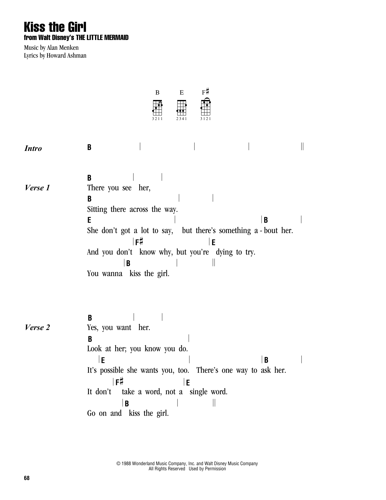 Download Colbie Caillat Kiss The Girl (from The Little Mermaid) Sheet Music