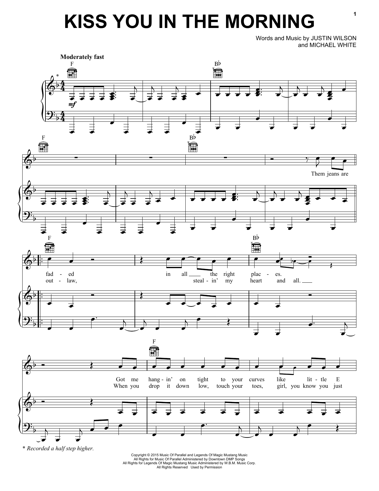 Download Michael Ray Kiss You In The Morning Sheet Music