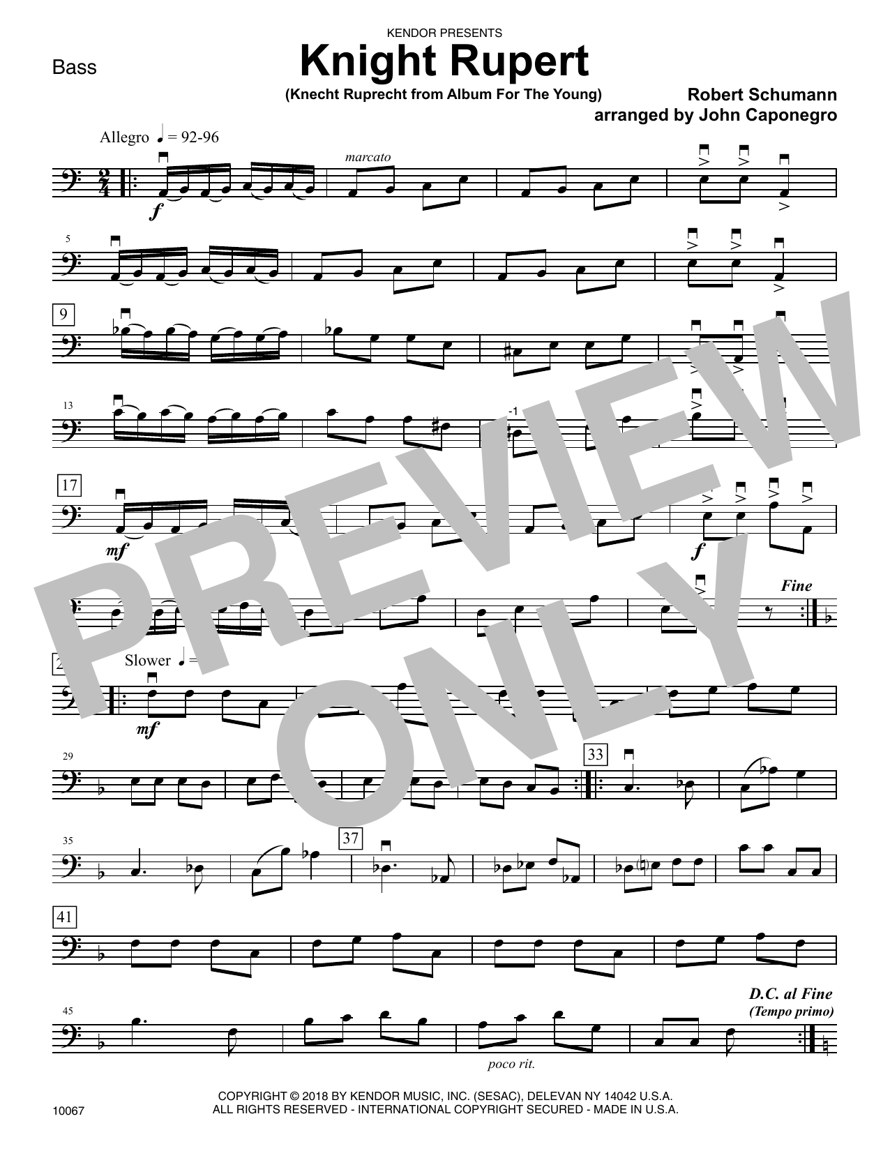 Download John Caponegro Knight Rupert (knecht Ruprecht From Alb Sheet Music