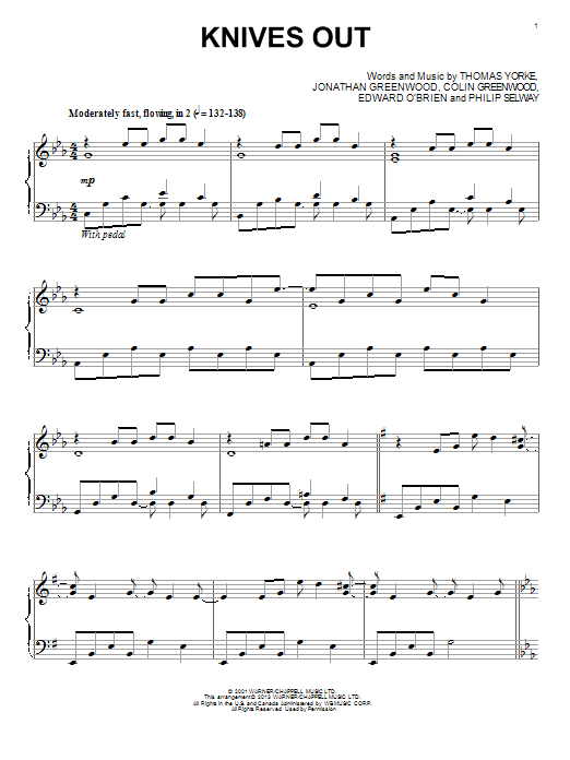 Download Radiohead Knives Out Sheet Music