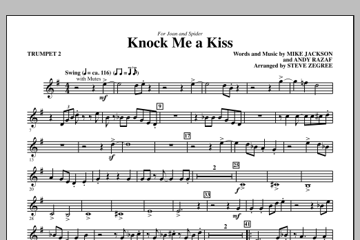 Download Steve Zegree Knock Me A Kiss - Trumpet 2 Sheet Music