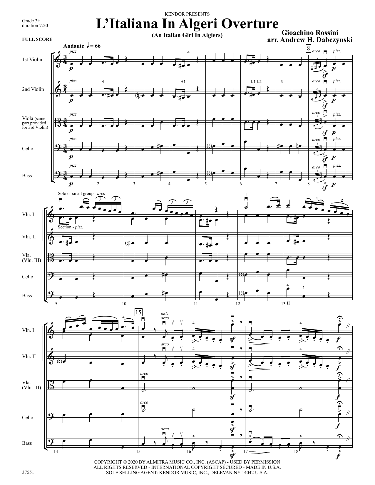 Download Gioachino Rossini L'italiana In Algeri Overture (an Itali Sheet Music